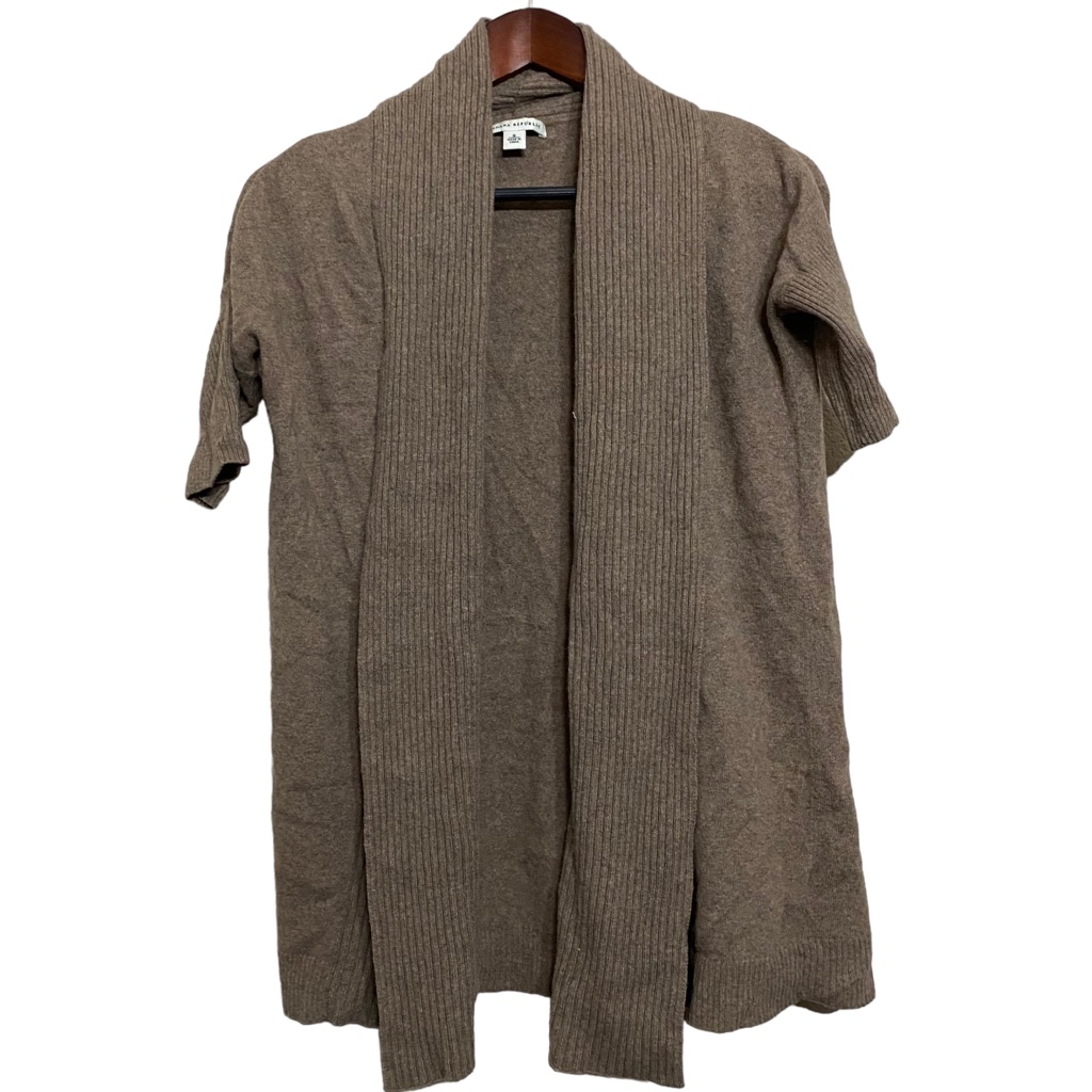 4/$24 Banana Republic Tan Open Front Wool Cardigan Sweater Size Small